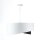 Suspension E27 ronde Ø 50 cm tissu blanc noir or
