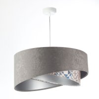 Suspension Abat-jour en tissu &Oslash; 50 cm Gris Beige...
