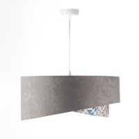 Suspension Abat-jour en tissu Ø 50 cm Gris Beige...