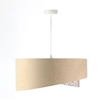 Suspension ronde D : 50 cm E27 Tissu aspect velours...