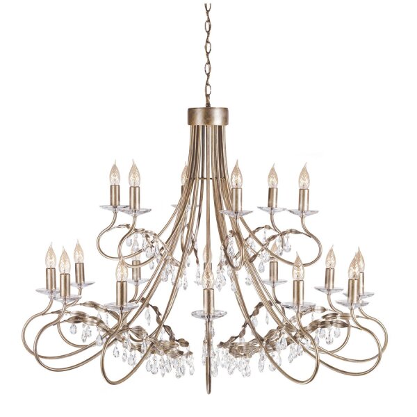 Lustre en argent doré avec cristal grand CANDELA 4