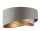Lampe à suspendre tissu Ø 50 cm aspect velours gris beige or E27