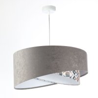 Suspension E27 ronde &Oslash; 50 cm Tissu aspect velours...