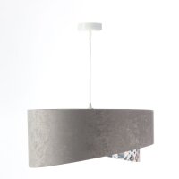 Suspension E27 ronde Ø 50 cm Tissu aspect velours...