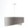 Suspension E27 ronde Ø 50 cm Tissu aspect velours Gris Beige
