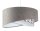Suspension E27 ronde Ø 50 cm Tissu aspect velours Gris Beige