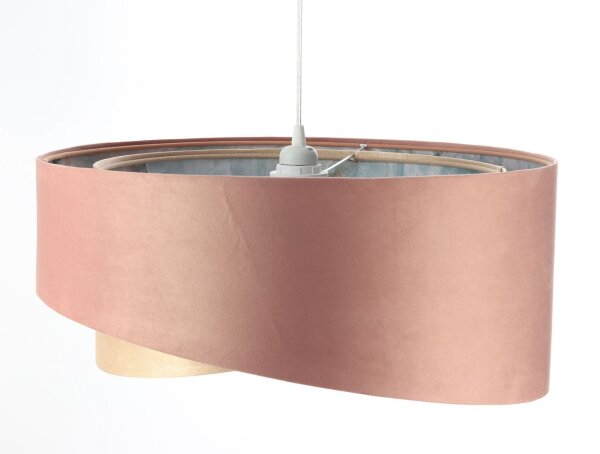 Suspension Rose Beige Bleu clair Ø 50 cm Abat-jour en tissu E27