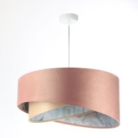 Suspension Rose Beige Bleu clair Ø 50 cm Abat-jour...