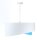 Suspension ronde Ø 50 cm E27 Blanc Bleu Tissu Aspect velours