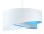 Suspension ronde Ø 50 cm E27 Blanc Bleu Tissu Aspect velours