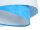 Suspension ronde Ø 50 cm E27 Blanc Bleu Tissu Aspect velours