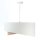 Suspension tissu E27 ronde Ø 50 cm en blanc beige or