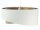 Suspension tissu E27 ronde Ø 50 cm en blanc beige or