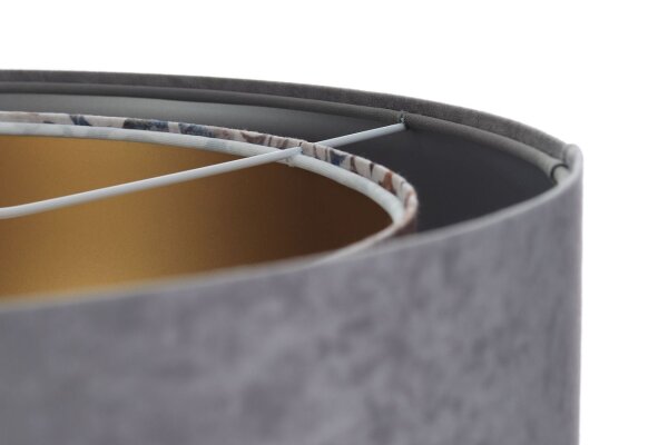 Suspension E27 ronde D : 50 cm Aspect velours Moderne Tissu