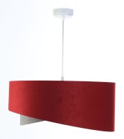 Suspension Tissu Ø 50 cm Rouge-Brun Gris Argent...
