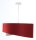 Suspension Tissu Ø 50 cm Rouge-Brun Gris Argent Aspect velours