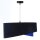 Lampe à suspendre Bleu Or E27 Ø 50 cm Tissu Abat-jour aspect velours