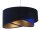 Lampe à suspendre Bleu Or E27 Ø 50 cm Tissu Abat-jour aspect velours