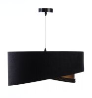 Lampe à suspendre E27 ronde Ø 50 cm Noir Or...