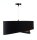 Lampe à suspendre E27 ronde Ø 50 cm Noir Or Tissu Dentelle Moderne