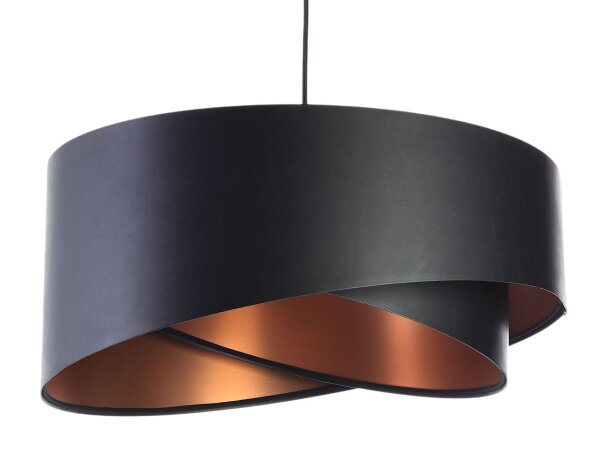 Suspension noir cuivre Ø 50 cm Latex E27 rond