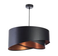 Suspension noir cuivre &Oslash; 50 cm Latex E27 rond
