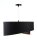 Suspension ronde tissu D : 50 cm E27 en noir cuivre