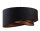 Suspension ronde tissu D : 50 cm E27 en noir cuivre