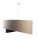 Suspension ronde D : 50 cm E27 Tissu Beige Noir Or