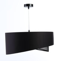 Suspension Satin Netz Ø 50 cm E27 rond Noir Or