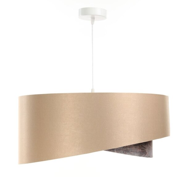 Suspension Satin E27 ronde D : 50 cm en or multicolore