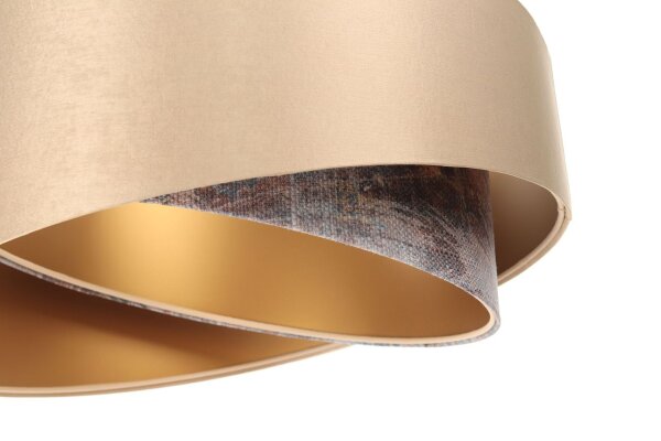 Suspension Satin E27 ronde D : 50 cm en or multicolore