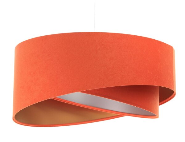 Suspension Orange Or Argent E27 ronde Ø 50 cm