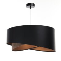Lampe &agrave; suspendre noir brun or E27 ronde D : 50 cm...