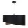 Lampe à suspendre noir brun or E27 ronde D : 50 cm Latex