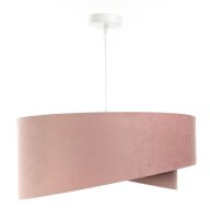 Suspension D : 50 cm E27 Rose Bleu clair Tissu aspect...