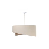 Lampe à suspendre Crème Beige Lin E27 ronde...