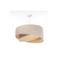 Lampe à suspendre Crème Beige Lin E27 ronde...