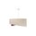 Lampe à suspendre en lin E27 ronde Ø 50 cm Crème Beige confortable