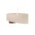 Lampe à suspendre en lin E27 ronde Ø 50 cm Crème Beige confortable