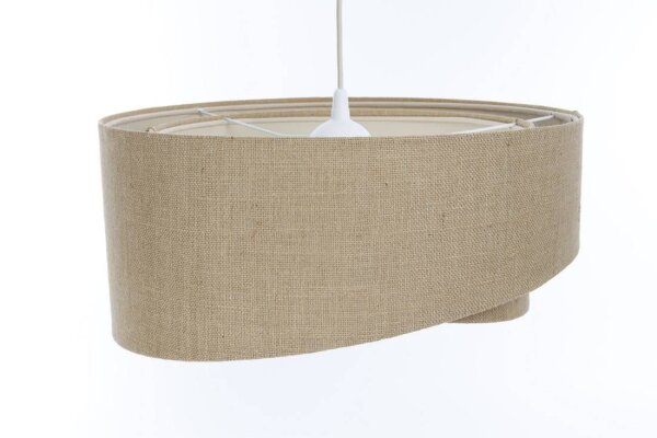 Lampe à suspendre tissu E27 D : 40 cm Tissu naturel Moderne INGRAM