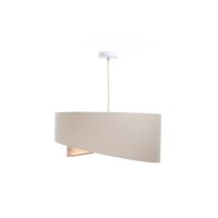 Suspension lin E27 ronde D : 50 cm Moderne Beige Cuivre