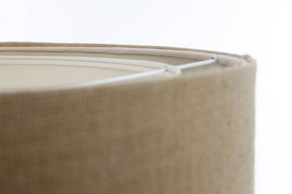 Suspension Abat-jour en tissu rond D : 40 cm Nature Crème Tissu E27