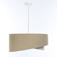 Suspension Abat-jour en tissu rond D : 40 cm Nature...