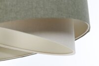 Suspension Tissu Vert Crème E27 ronde Ø 40...
