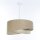 Suspension ronde Ø 50 cm Tissu Nature Crème E27 Boho