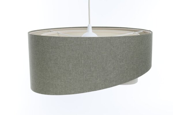 Lampe à suspendre Vert Crème E27 ronde Ø 45 cm Tissu Moderne