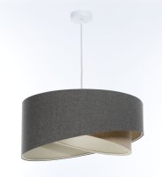 Suspension E27 ronde Ø 40 cm Marron Beige Tissu...
