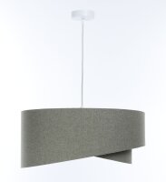 Lampe à suspendre E27 ronde D : 40 cm en tissu...