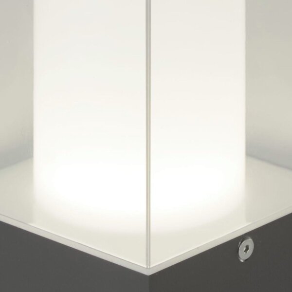 Lampe dextérieur Mur Détecteur de mouvement IP44 Gris Blanc Carré E27